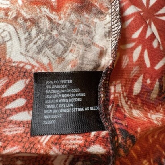 East 5th Y2K Top Medium Orange Floral Babydoll Boho Earthy Grunge Fairy - Picture 7 of 8